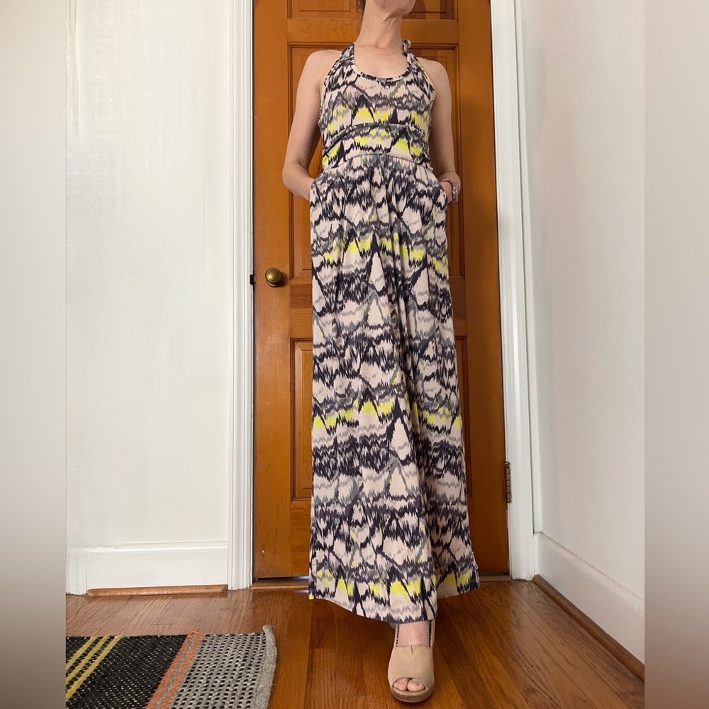 Mountain Hardwear Everyday Perfect Printed Maxi Halter Dress with Pockets